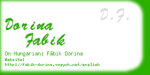 dorina fabik business card