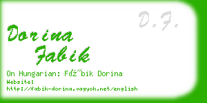 dorina fabik business card